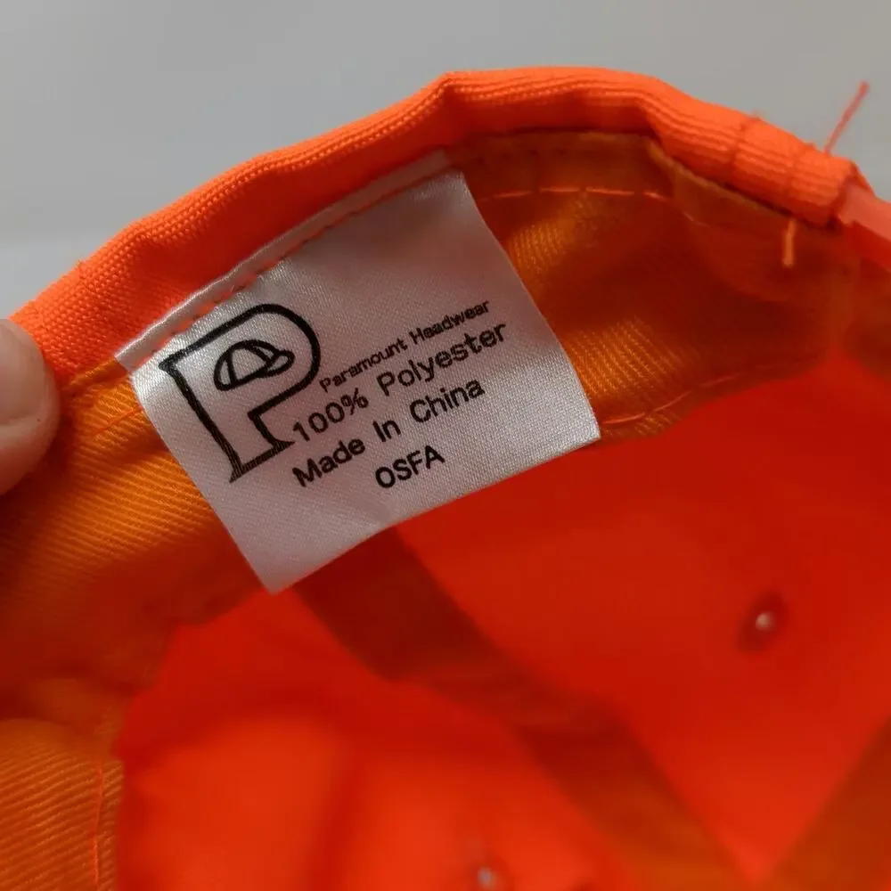 Paramount Headwear Snapback Orange One Size Hunting Wilderness Outfitters Hat